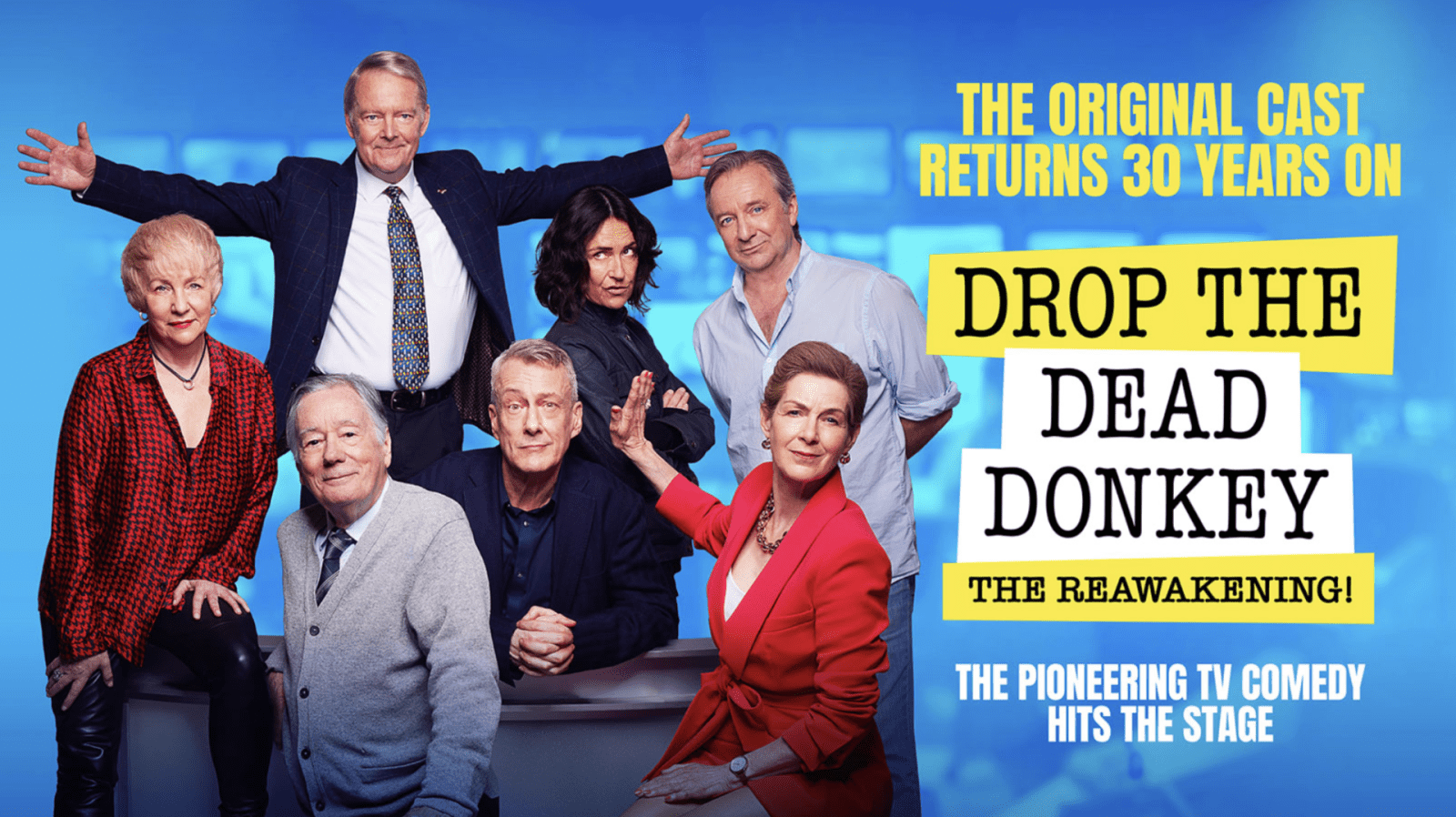 BREAKING NEWS: 30 years since the launch of the trailblazing, smash-hit TV series, Drop The Dead Donkey, the Globelink News team are back, and now live on stage for the very first time.