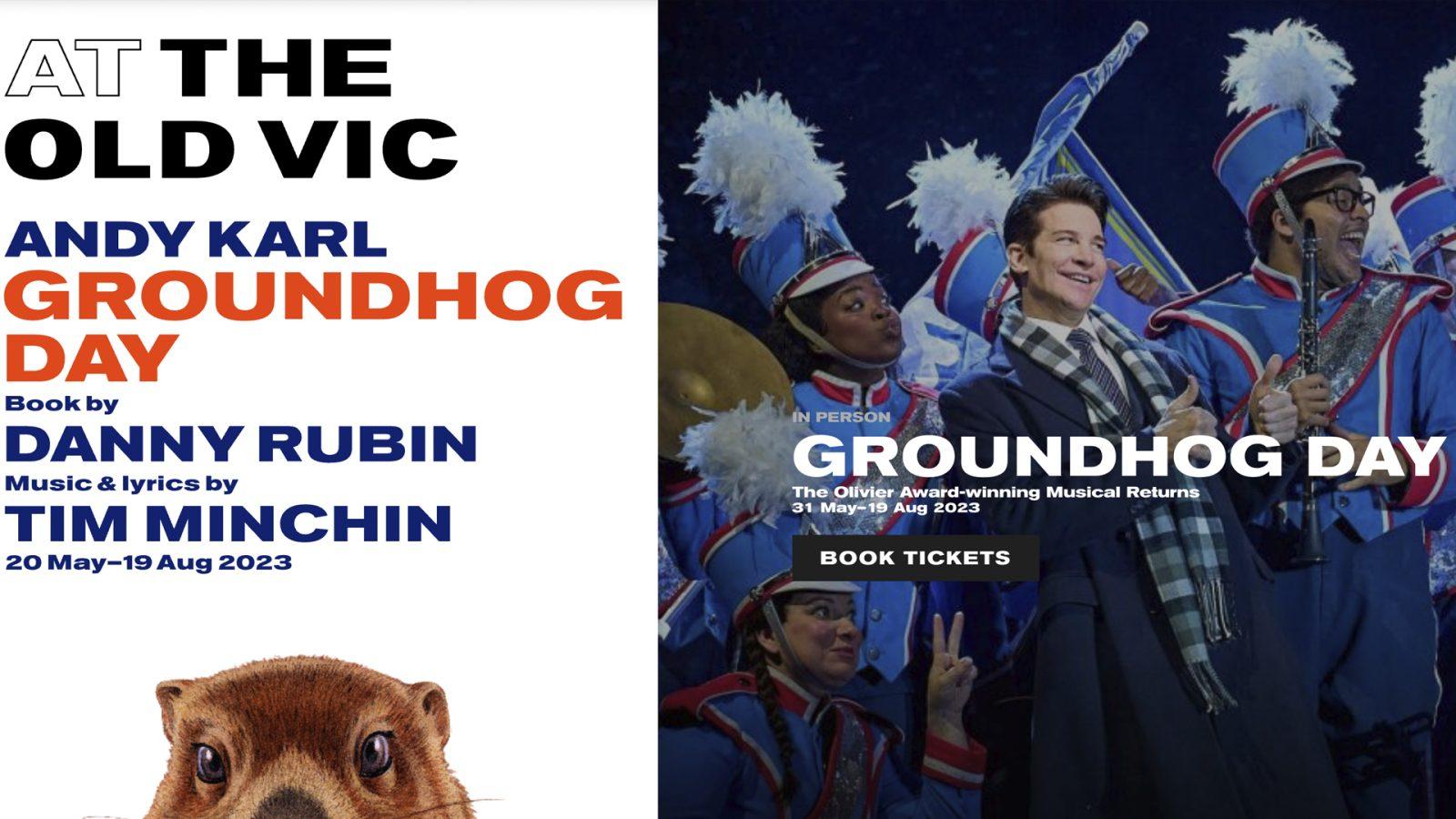 Groundhog Day, Olivier Award-winning (Best New Musical, Best Actor) musical sensation based on the 1993 hit film returns to The Old Vic this summer.