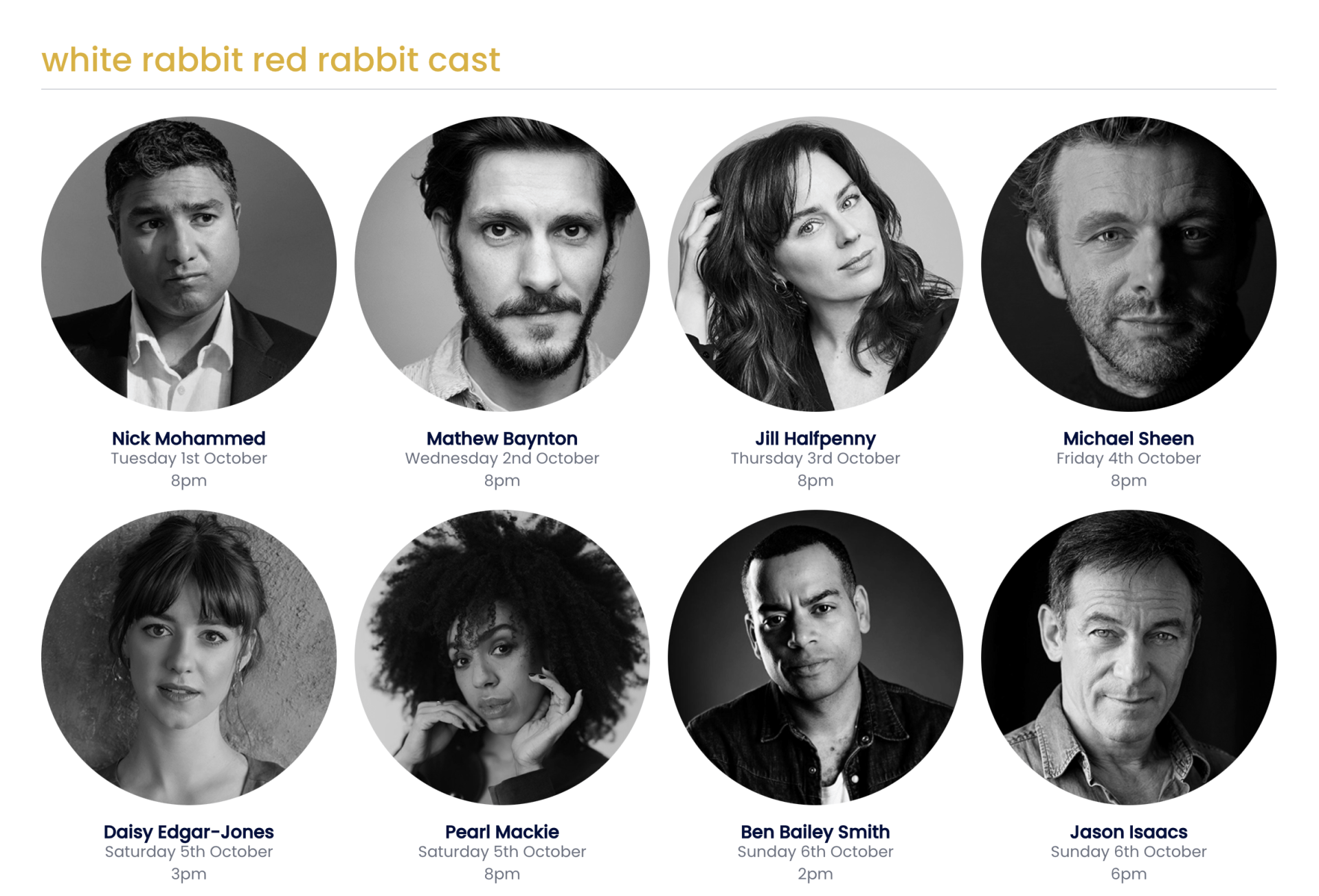 White Rabbit red rabbit cast 1